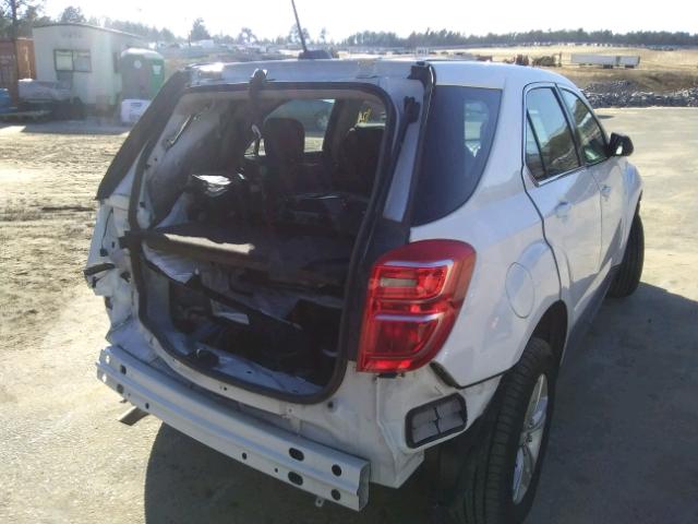 2GNALBEK4H1576022 - 2017 CHEVROLET EQUINOX LS WHITE photo 4