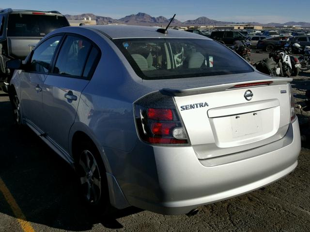 3N1AB6AP1BL703239 - 2011 NISSAN SENTRA 2.0 SILVER photo 3