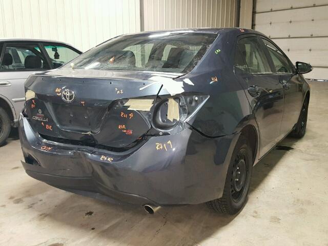 2T1BURHE2FC422710 - 2015 TOYOTA COROLLA L BLUE photo 4