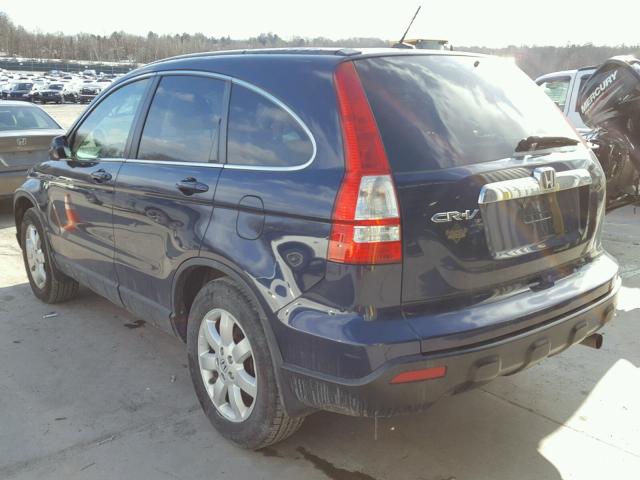 5J6RE48709L022037 - 2009 HONDA CR-V EXL BLUE photo 3