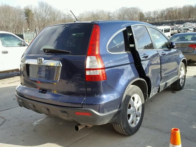 5J6RE48709L022037 - 2009 HONDA CR-V EXL BLUE photo 4