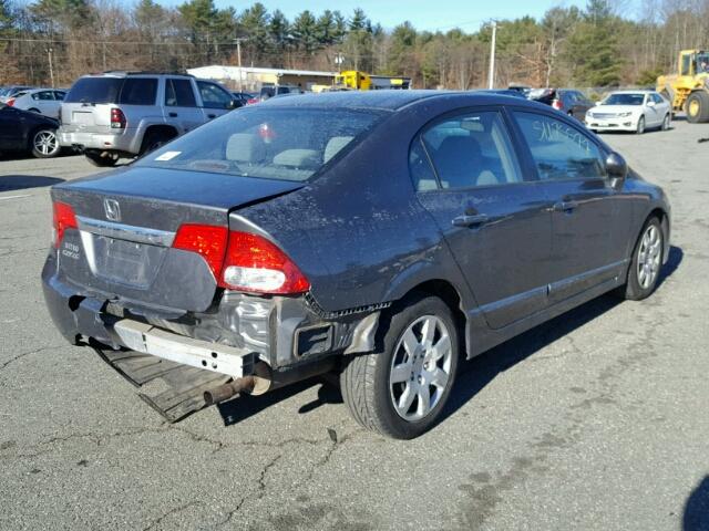 2HGFA16509H359911 - 2009 HONDA CIVIC LX GRAY photo 4