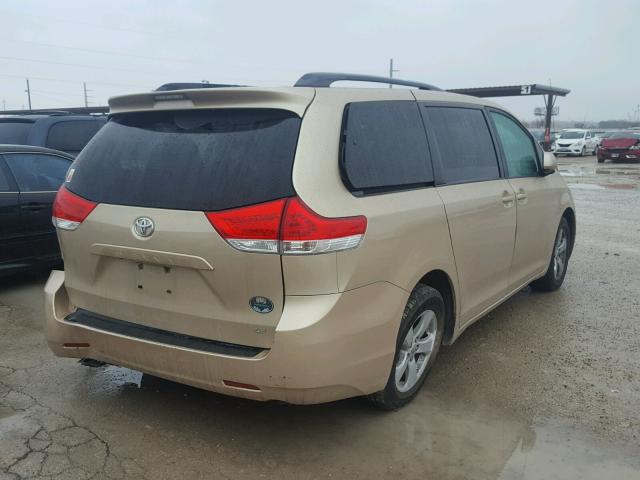 5TDKK3DCXBS091562 - 2011 TOYOTA SIENNA LE GOLD photo 4