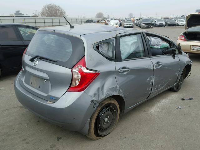 3N1CE2CP9FL350289 - 2015 NISSAN VERSA NOTE GRAY photo 4