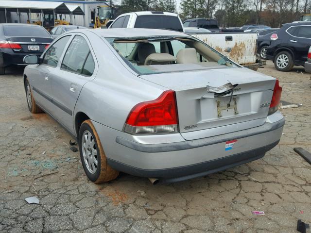 YV1RS61R422154861 - 2002 VOLVO S60 SILVER photo 3