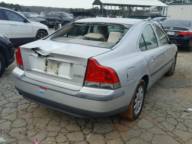 YV1RS61R422154861 - 2002 VOLVO S60 SILVER photo 4