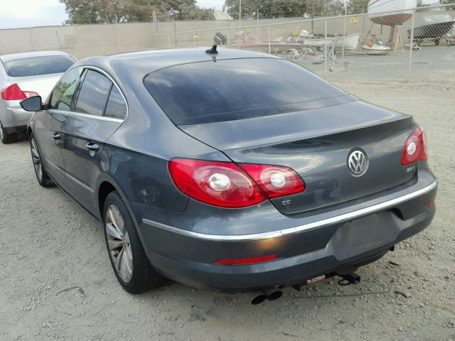 WVWMP7AN1BE719375 - 2011 VOLKSWAGEN CC SPORT GRAY photo 3