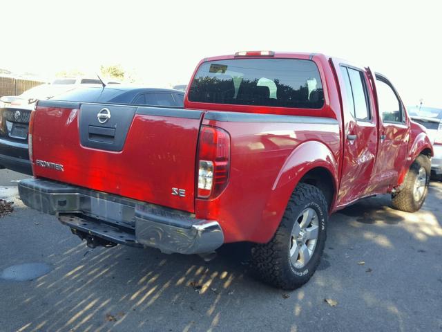 1N6AD0ER7AC441539 - 2010 NISSAN FRONTIER C RED photo 4