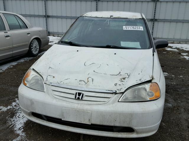 2HGES16593H543325 - 2003 HONDA CIVIC LX WHITE photo 9