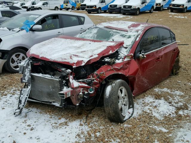 1G1PF5SC3C7202241 - 2012 CHEVROLET CRUZE LT MAROON photo 2