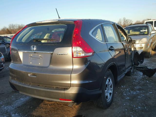 2HKRM4H39DH643179 - 2013 HONDA CR-V LX GRAY photo 4