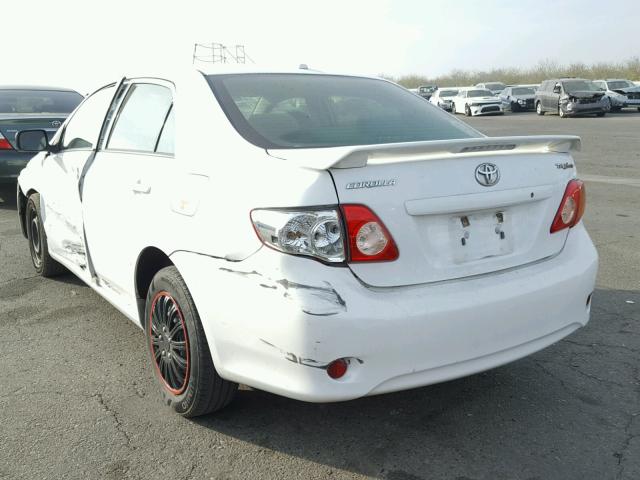 1NXBU4EE0AZ165321 - 2010 TOYOTA COROLLA BA WHITE photo 3