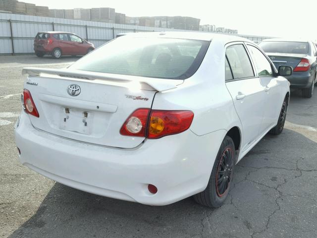 1NXBU4EE0AZ165321 - 2010 TOYOTA COROLLA BA WHITE photo 4