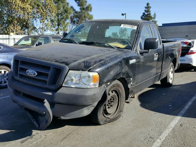 1FTRF12285NB99092 - 2005 FORD F150 BLACK photo 2