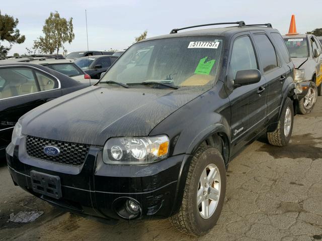 1FMYU95H76KC55361 - 2006 FORD ESCAPE HEV BLACK photo 2