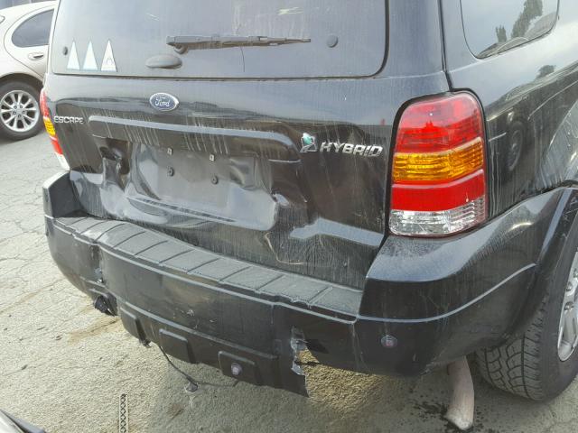 1FMYU95H76KC55361 - 2006 FORD ESCAPE HEV BLACK photo 9