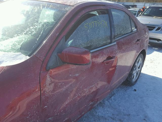 3FAHP0HA1CR400932 - 2012 FORD FUSION SE RED photo 9