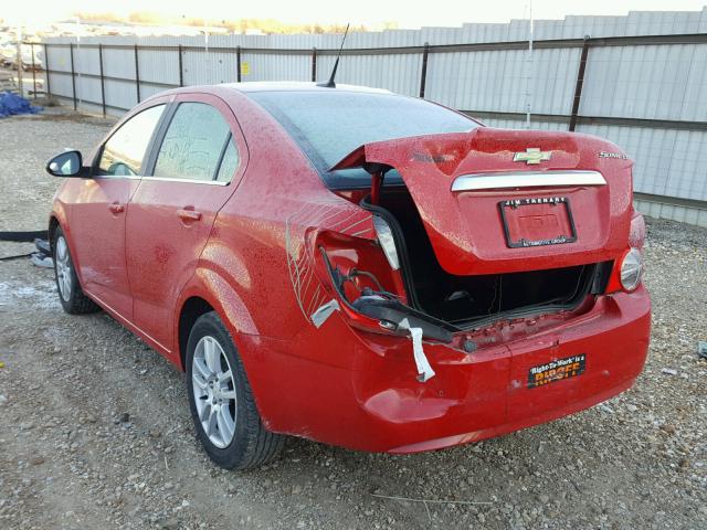 1G1JC5SH3C4148709 - 2012 CHEVROLET SONIC LT 红色 照片 3