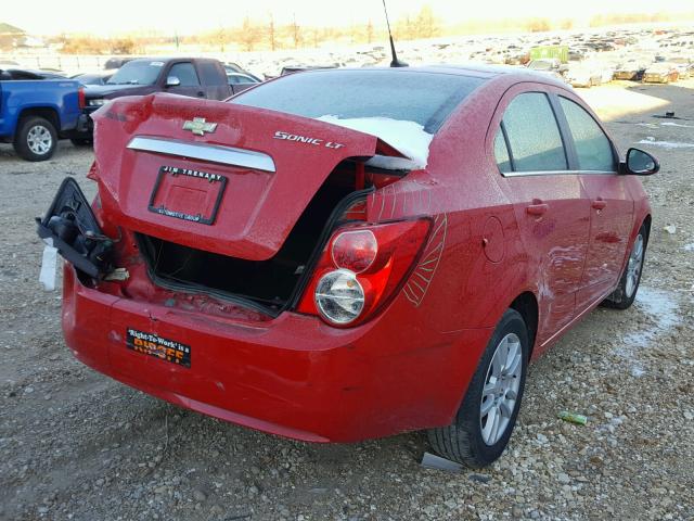 1G1JC5SH3C4148709 - 2012 CHEVROLET SONIC LT 红色 照片 4