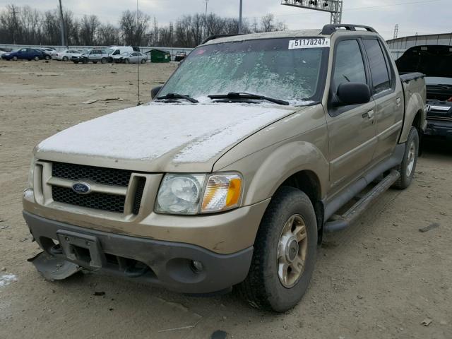 1FMZU77E51UA52090 - 2001 FORD EXPLORER S GOLD photo 2