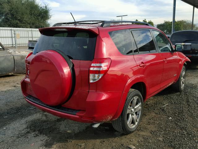 JTMWF4DV8AD023123 - 2010 TOYOTA RAV4 SPORT RED photo 4