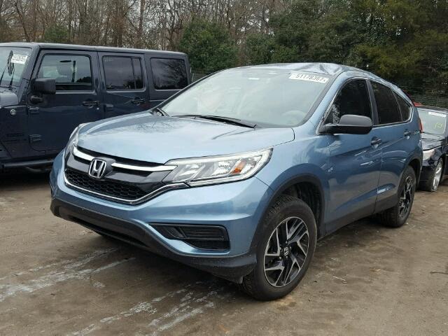 2HKRM3H4XGH544751 - 2016 HONDA CR-V SE BLUE photo 2