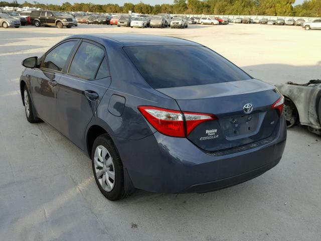 2T1BURHE3GC727425 - 2016 TOYOTA COROLLA L GRAY photo 3