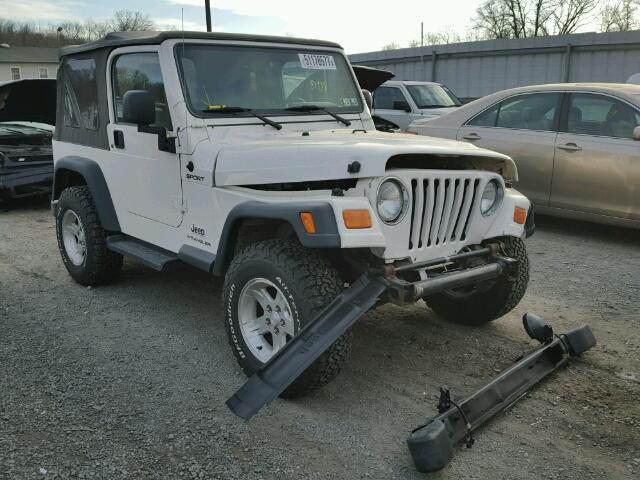 1J4FA49S14P712754 - 2004 JEEP WRANGLER / WHITE photo 1