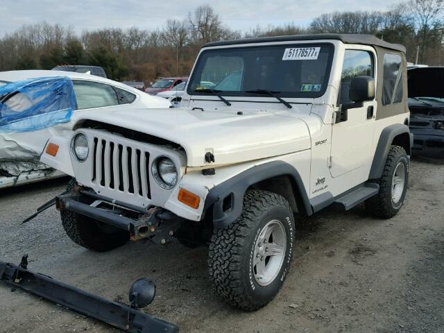 1J4FA49S14P712754 - 2004 JEEP WRANGLER / WHITE photo 2