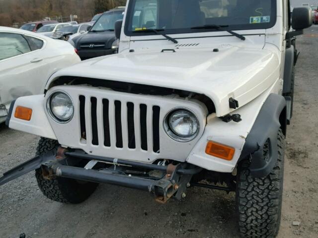 1J4FA49S14P712754 - 2004 JEEP WRANGLER / WHITE photo 9