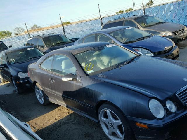 WDBLJ70G52T106220 - 2002 MERCEDES-BENZ CLK 430 BLUE photo 1