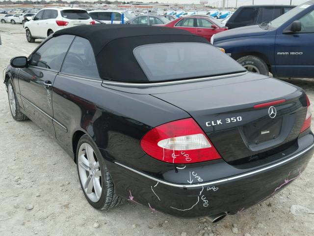 WDBTK56F17T081503 - 2007 MERCEDES-BENZ CLK 350 BLACK photo 3