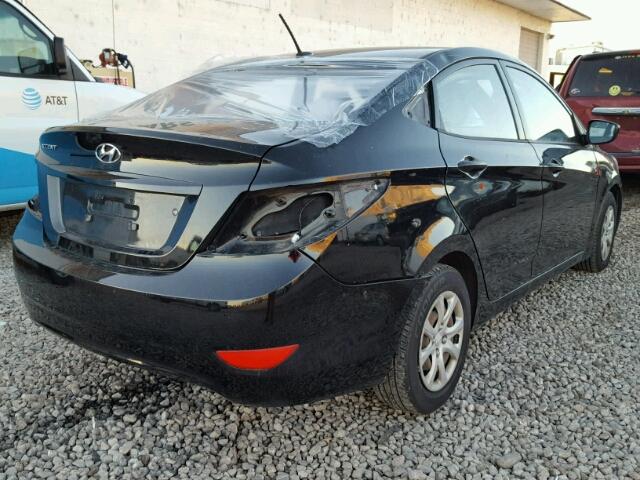 KMHCT4AE3CU082143 - 2012 HYUNDAI ACCENT GLS BLACK photo 4