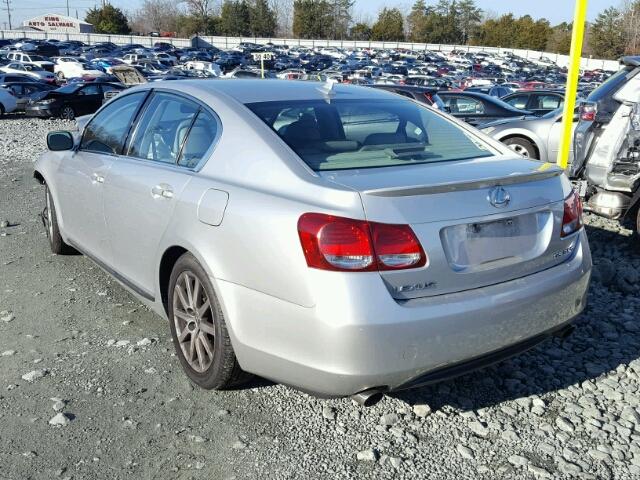 JTHBE96S970009246 - 2007 LEXUS GS 350 SILVER photo 3