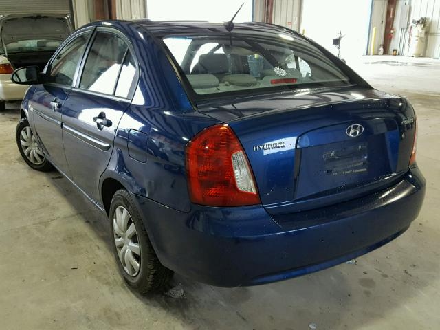 KMHCN46CX7U087007 - 2007 HYUNDAI ACCENT GLS BLUE photo 3