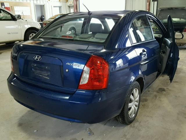 KMHCN46CX7U087007 - 2007 HYUNDAI ACCENT GLS BLUE photo 4