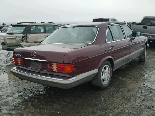 WDBCA39D9HA294388 - 1987 MERCEDES-BENZ 560 SEL MAROON photo 4