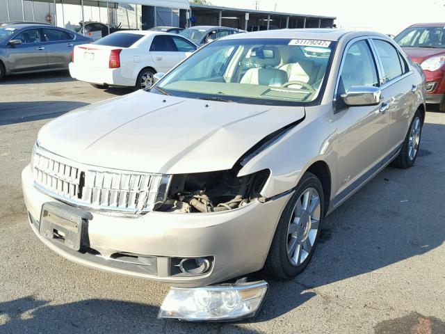 3LNHM26T97R669717 - 2007 LINCOLN MKZ BEIGE photo 2