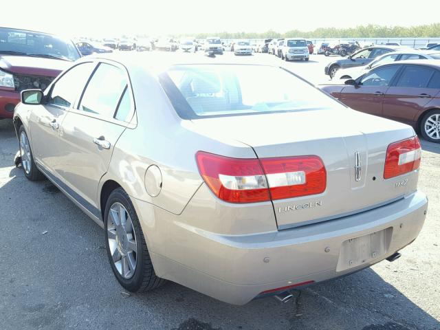 3LNHM26T97R669717 - 2007 LINCOLN MKZ BEIGE photo 3