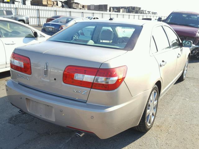 3LNHM26T97R669717 - 2007 LINCOLN MKZ BEIGE photo 4