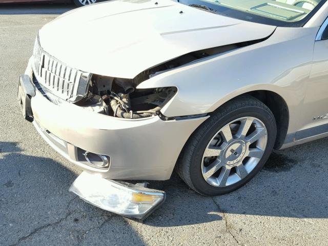 3LNHM26T97R669717 - 2007 LINCOLN MKZ BEIGE photo 9