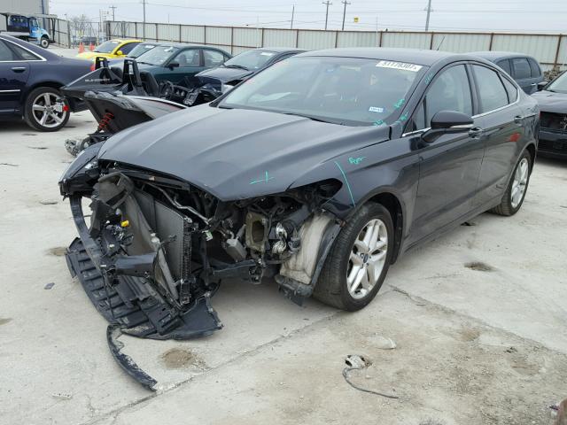 3FA6P0H73DR228285 - 2013 FORD FUSION SE BLACK photo 2