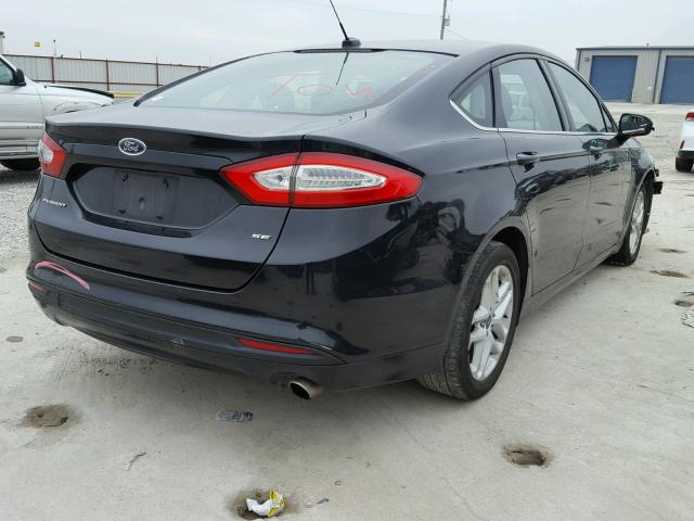 3FA6P0H73DR228285 - 2013 FORD FUSION SE BLACK photo 4