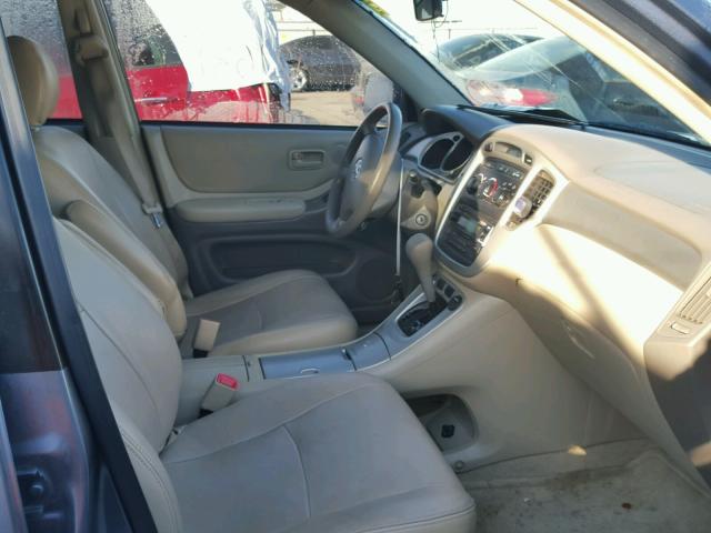 JTEDP21A150088172 - 2005 TOYOTA HIGHLANDER BLUE photo 5