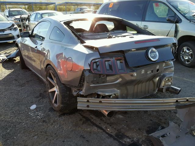 1ZVBP8CF0E5207952 - 2014 FORD MUSTANG GT GRAY photo 3