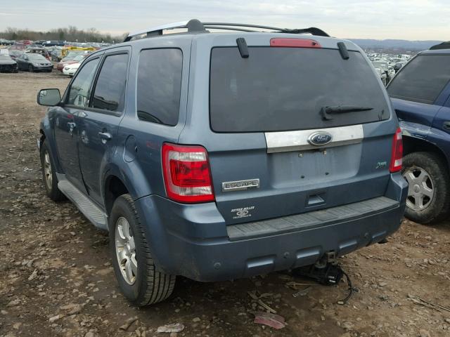 1FMCU9EG6BKA52523 - 2011 FORD ESCAPE LIM BLUE photo 3