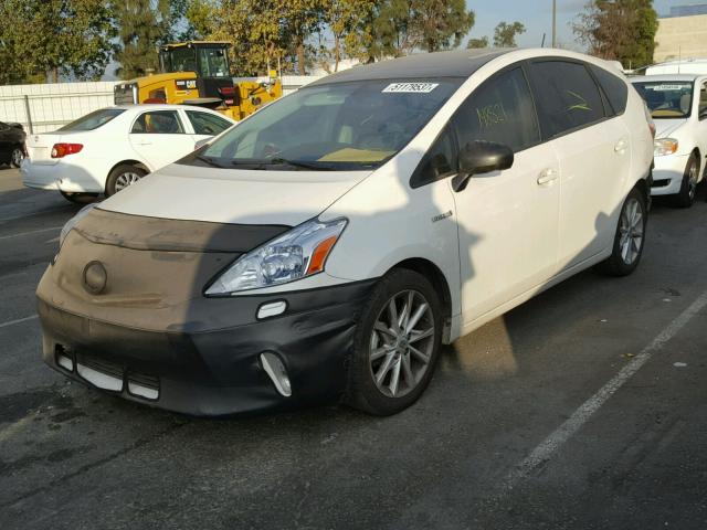 JTDZN3EU4C3053602 - 2012 TOYOTA PRIUS V WHITE photo 2