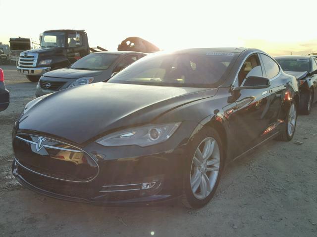 5YJSA1CG6DFP12928 - 2013 TESLA MODEL S BLUE photo 2