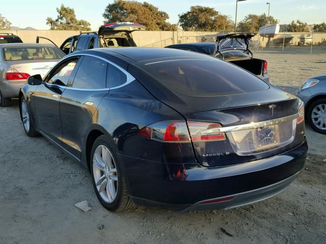 5YJSA1CG6DFP12928 - 2013 TESLA MODEL S BLUE photo 3