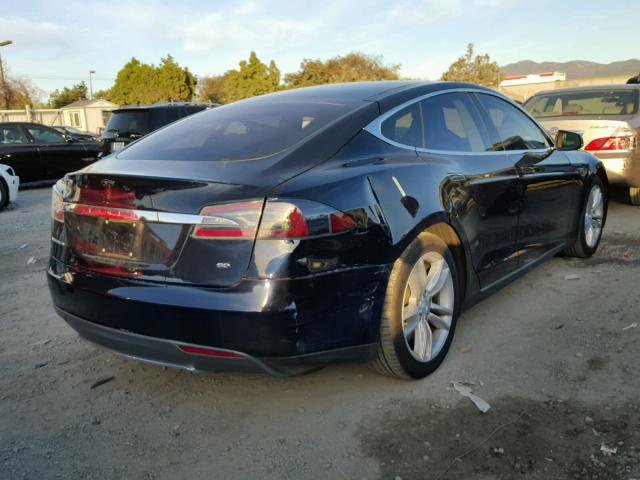5YJSA1CG6DFP12928 - 2013 TESLA MODEL S BLUE photo 4